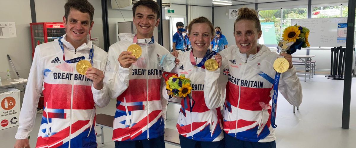 GOLD for Team GB at the inaugural Olympic triathlon mixed relay event at Tokyo 2020